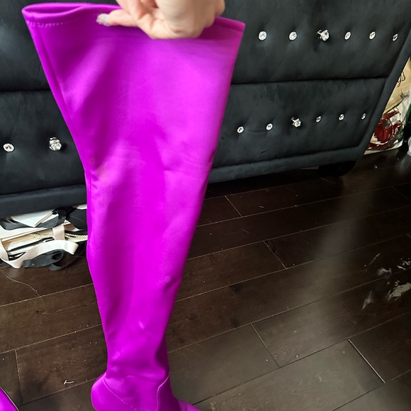 Aldo Fuchsia Thigh high Heels boots - Picture 4 of 6